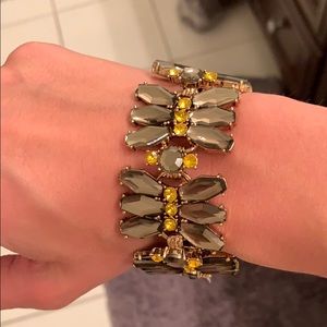 JCREW Gray and yellow bracelet